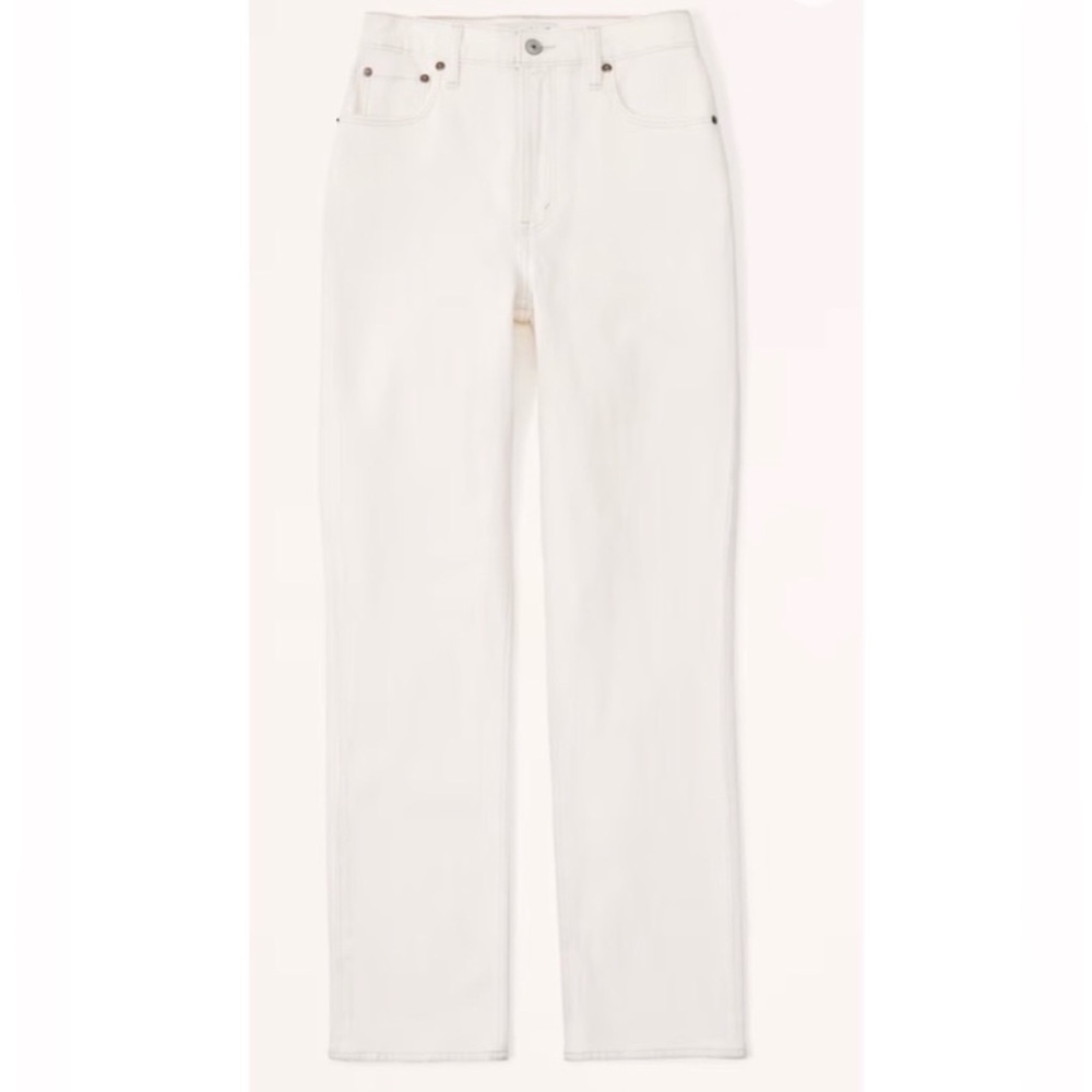 Curve Love Ultra High Rise ‘90s Straight Jeans / Cream wash / 28 Short